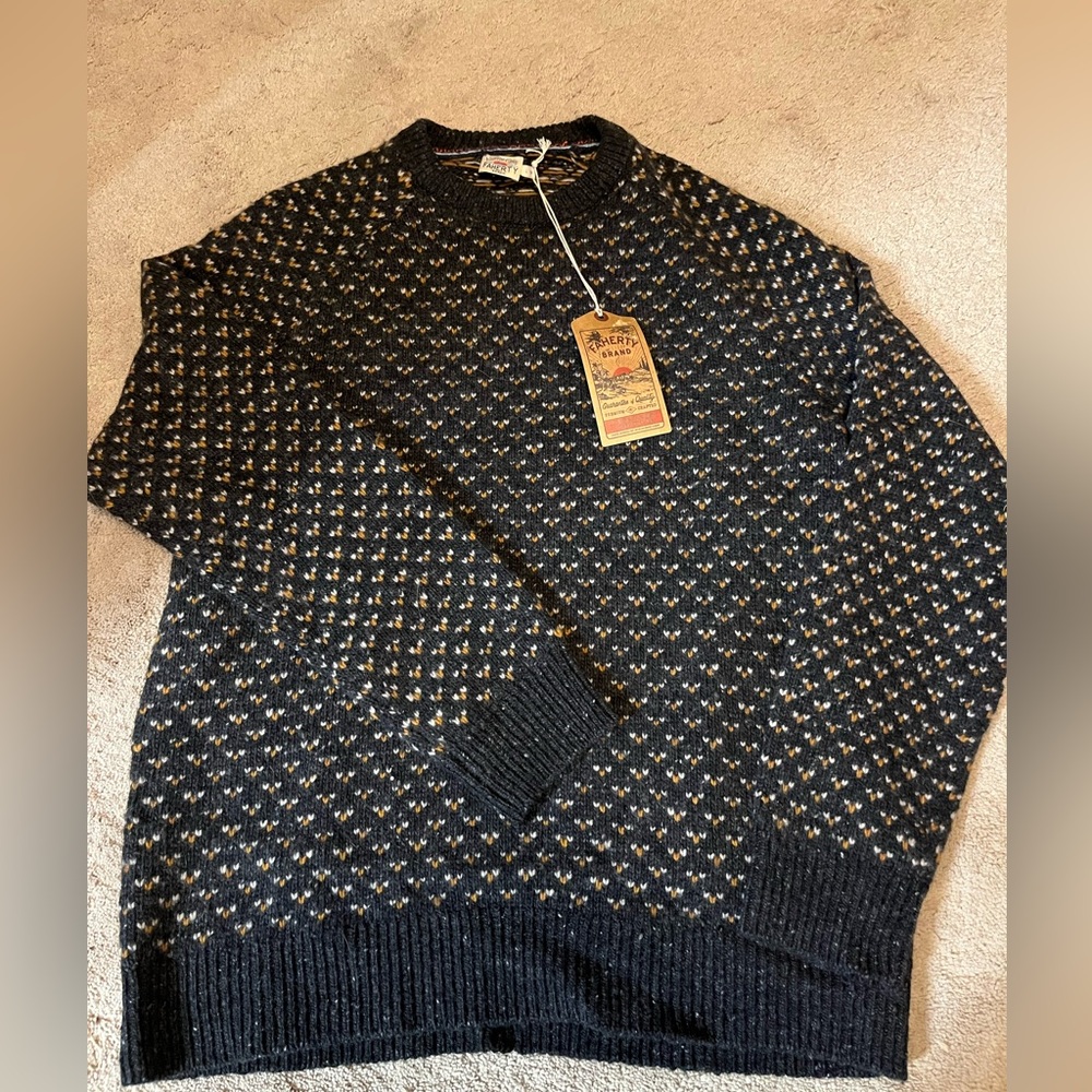 Faherty Charcoal Crewneck Sweater